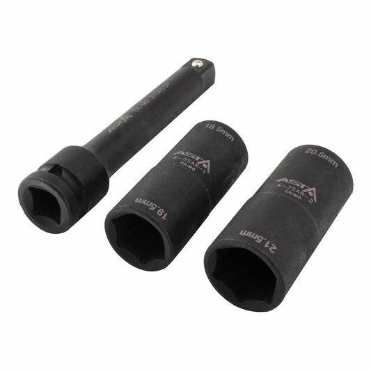 Sada rázových nástrčných hlavíc - kľúčov 1/2'' na demontáž kolies pre Ford