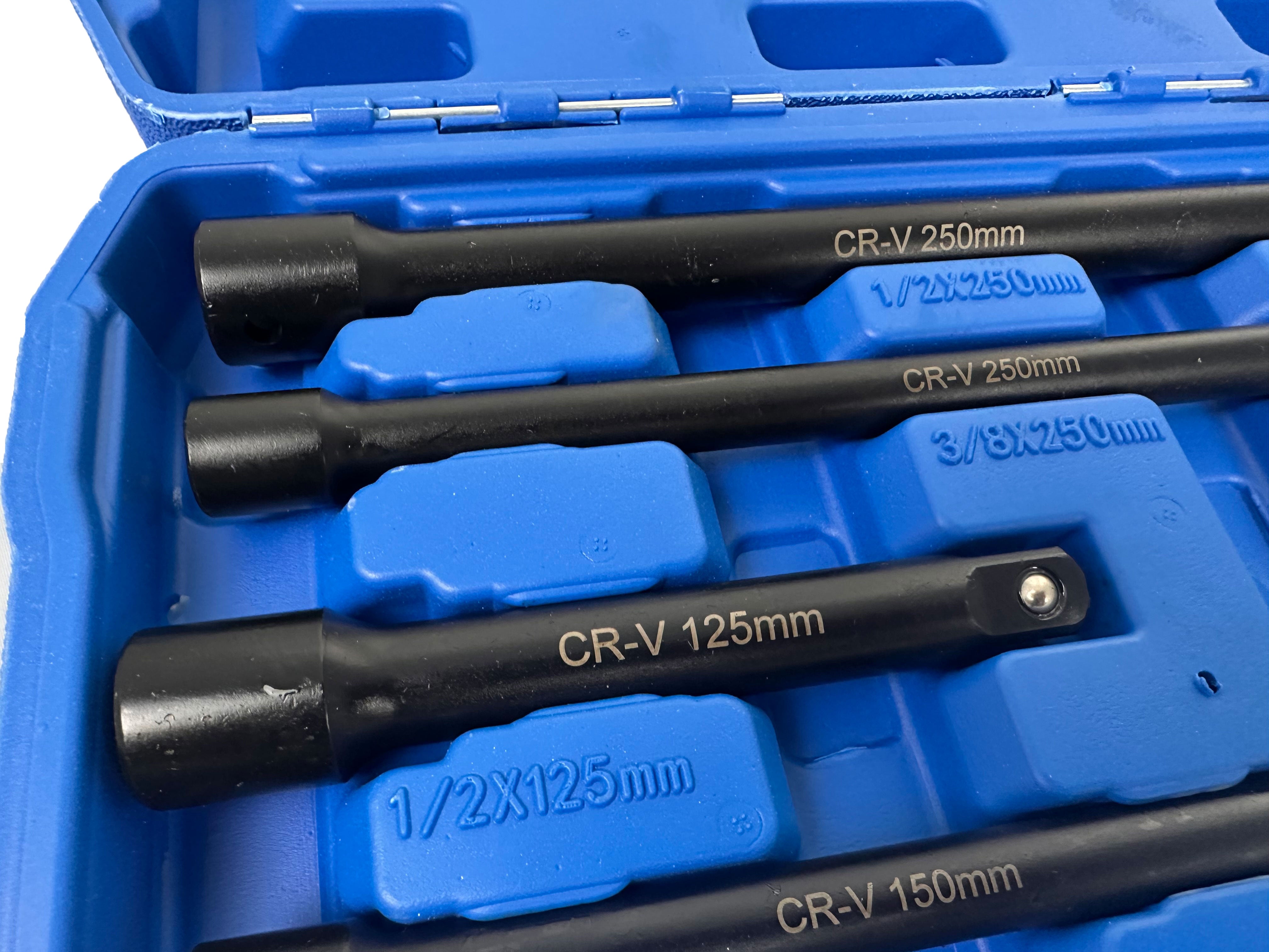 Sada rázových predĺžení - nadstavcov 9ks 1/4'' 3/8'' 1/2'' Gebo Tools