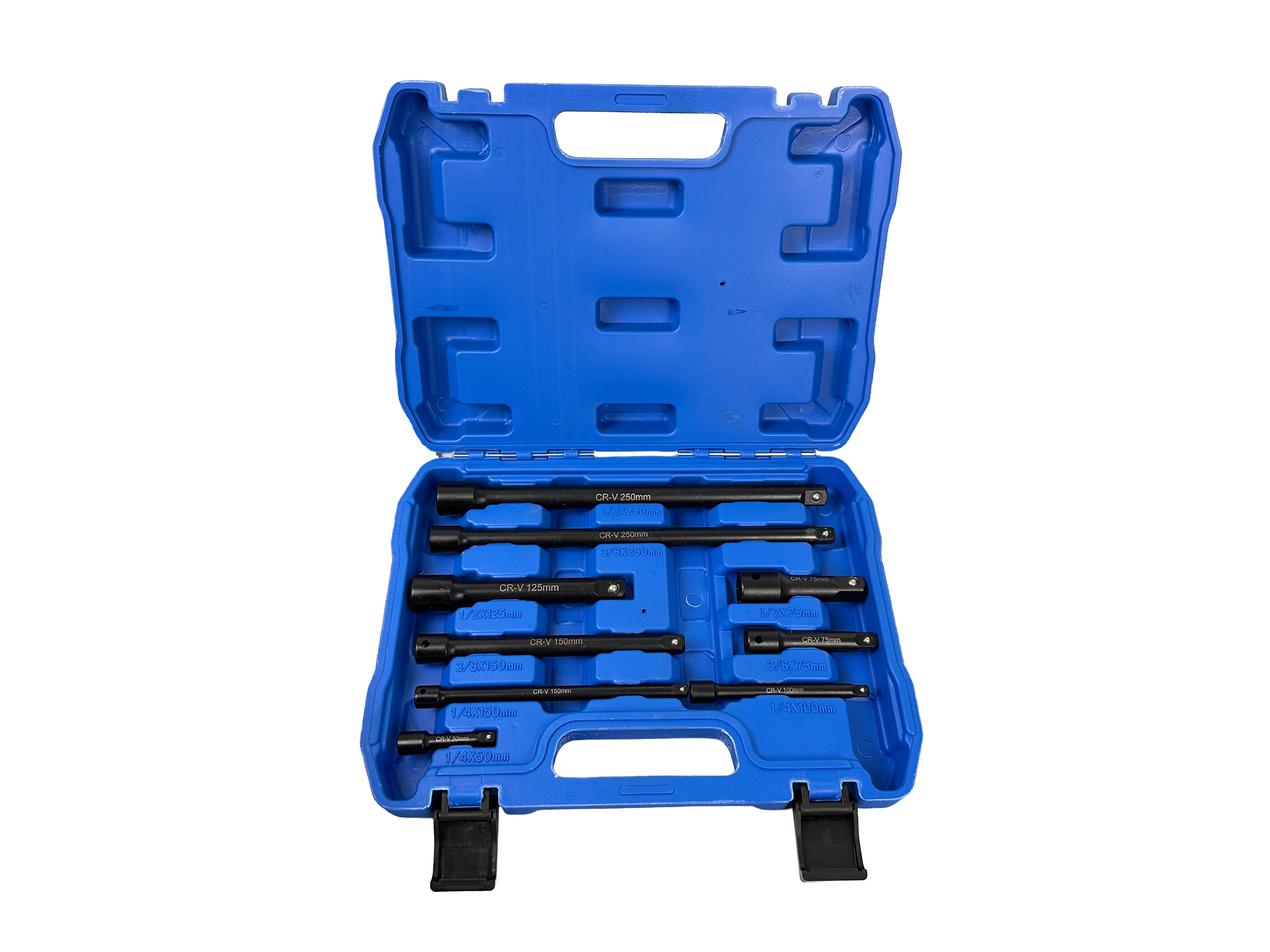 Sada rázových predĺžení - nadstavcov 9ks 1/4'' 3/8'' 1/2'' Gebo Tools