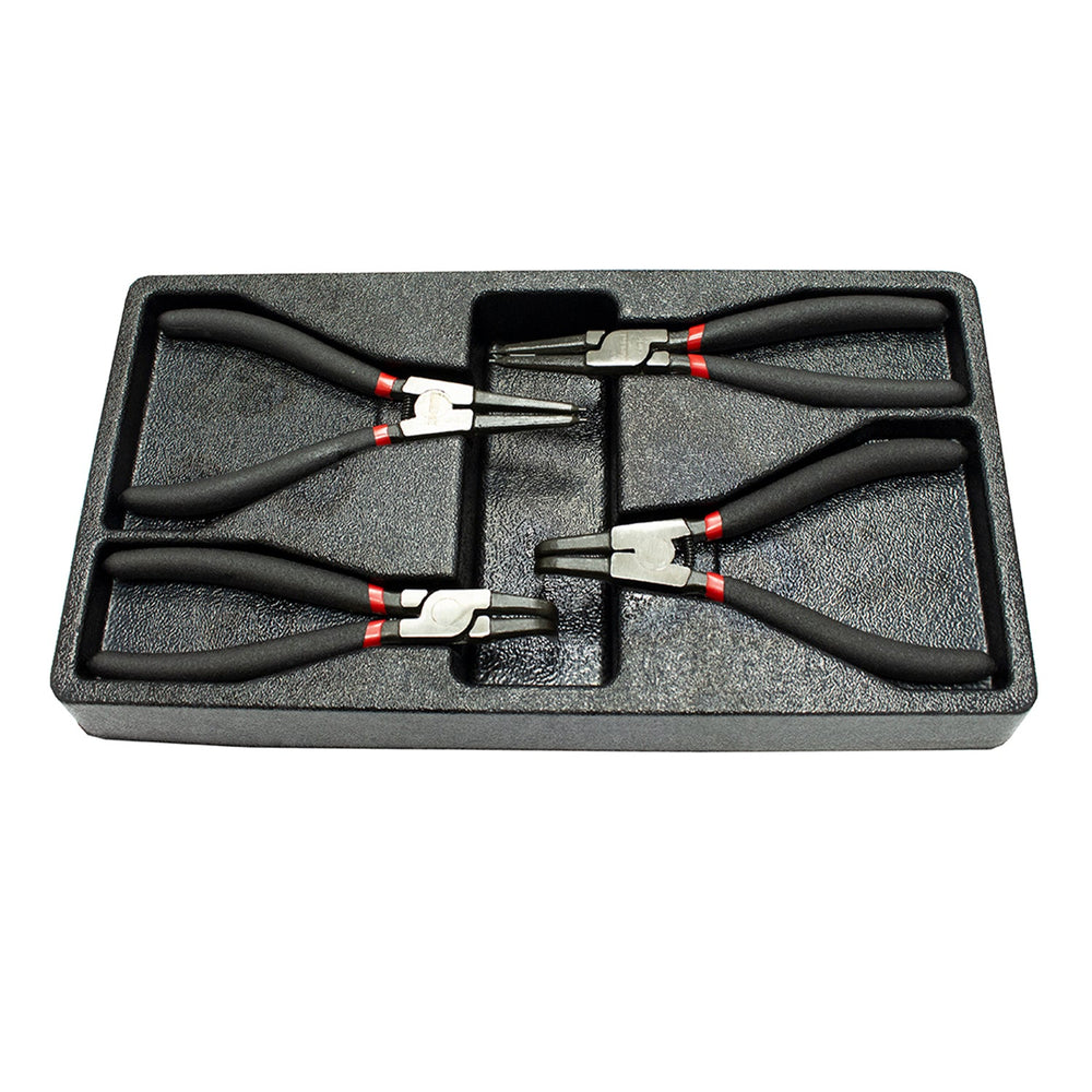 Sada segerových klieští na poistné krúžky 175 mm, 4ks Kroftools