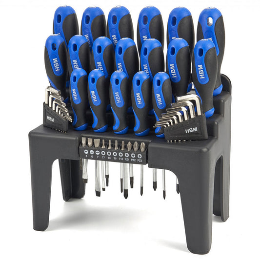Sada skrutkovačov Torx, Imbus, ploché, krížové, 44ks, HBM Machines Holandsko