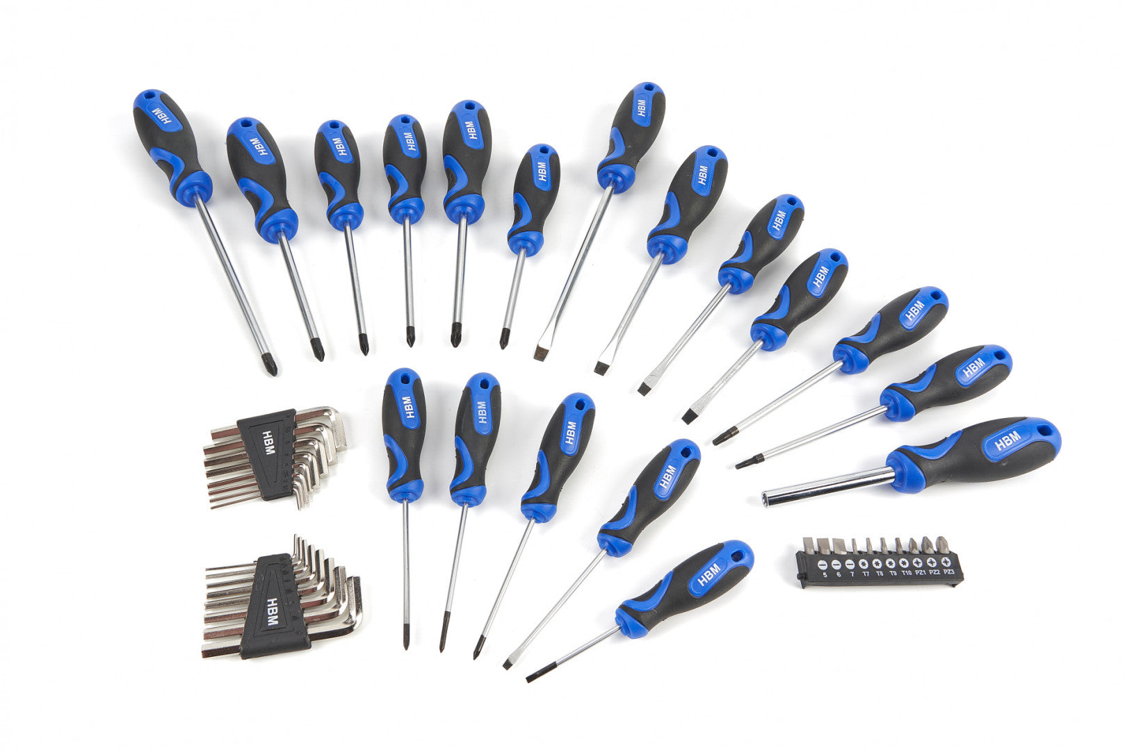 Sada skrutkovačov Torx, Imbus, ploché, krížové, 44ks, HBM Machines Holandsko