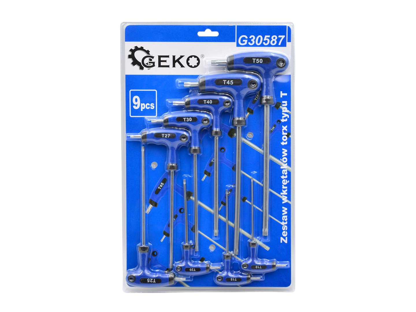 Sada Torx kľúčov s L-rukoväťou T10 - T50 9ks