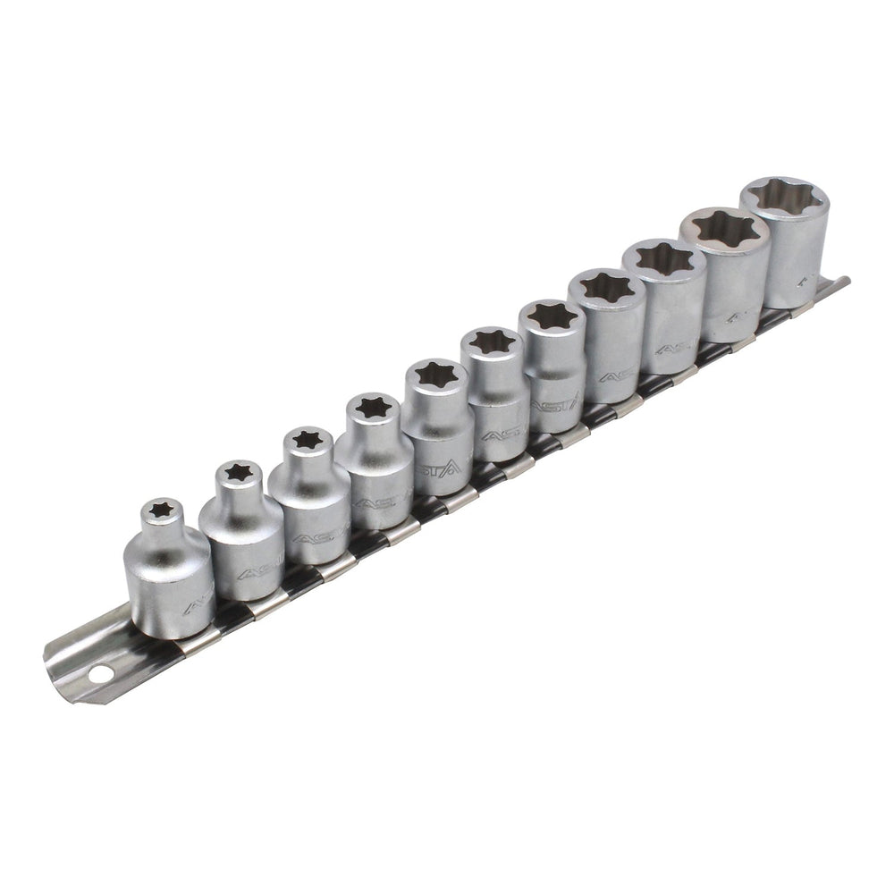 Sada Torx nástrčných hlavíc - kľúčov 3/8'', E6 - E20, 11ks