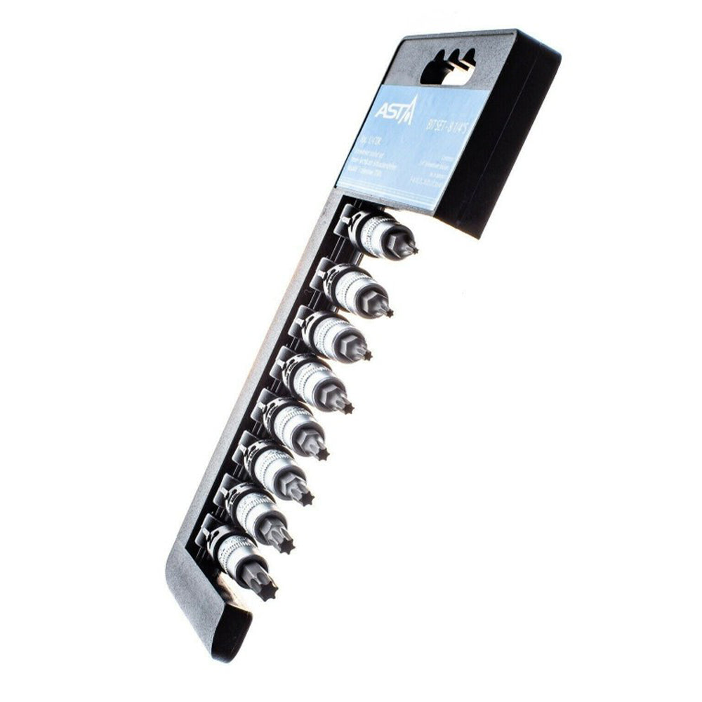 Sada Torx nástrčných hlavíc s bitom - kľúčov, 1/4'', T8 - T40, 8ks