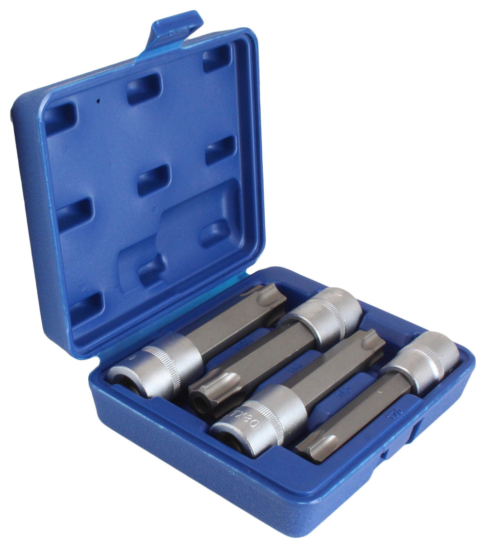 Sada Torx nástrčných hlavíc s bitom - kľúčov, s otvorom, 1/2'', T70 - T100