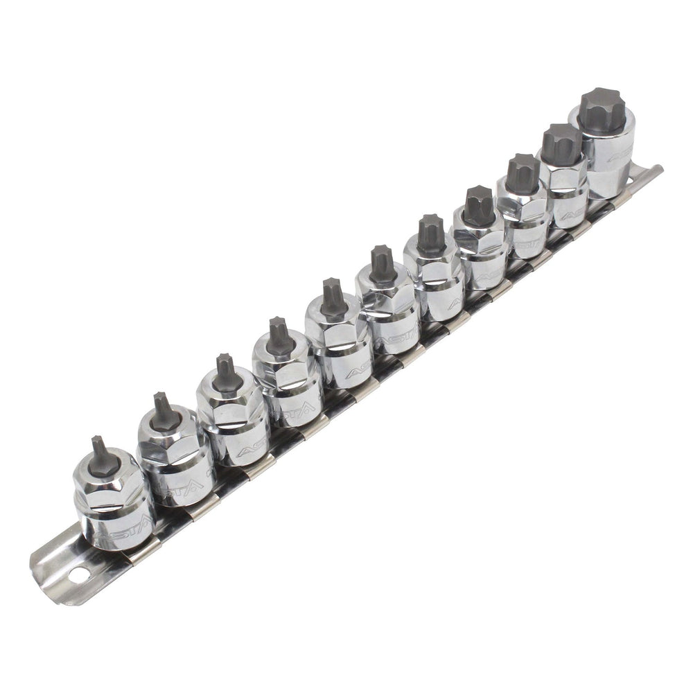 Sada Torx nástrčných hlavíc s bitom - kľúčov, T10 - T60, 3/8'', 11ks