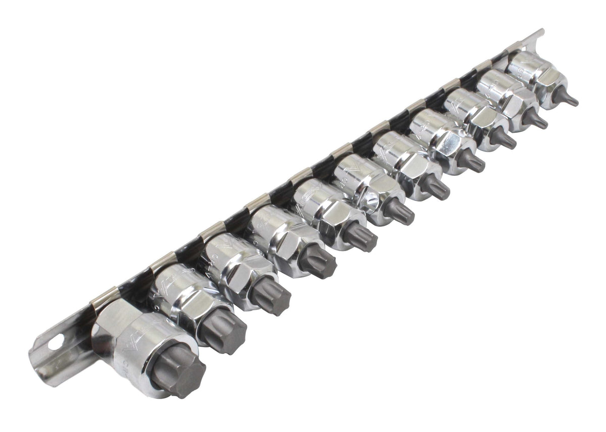 Sada Torx nástrčných hlavíc s bitom - kľúčov, T10 - T60, 3/8'', 11ks