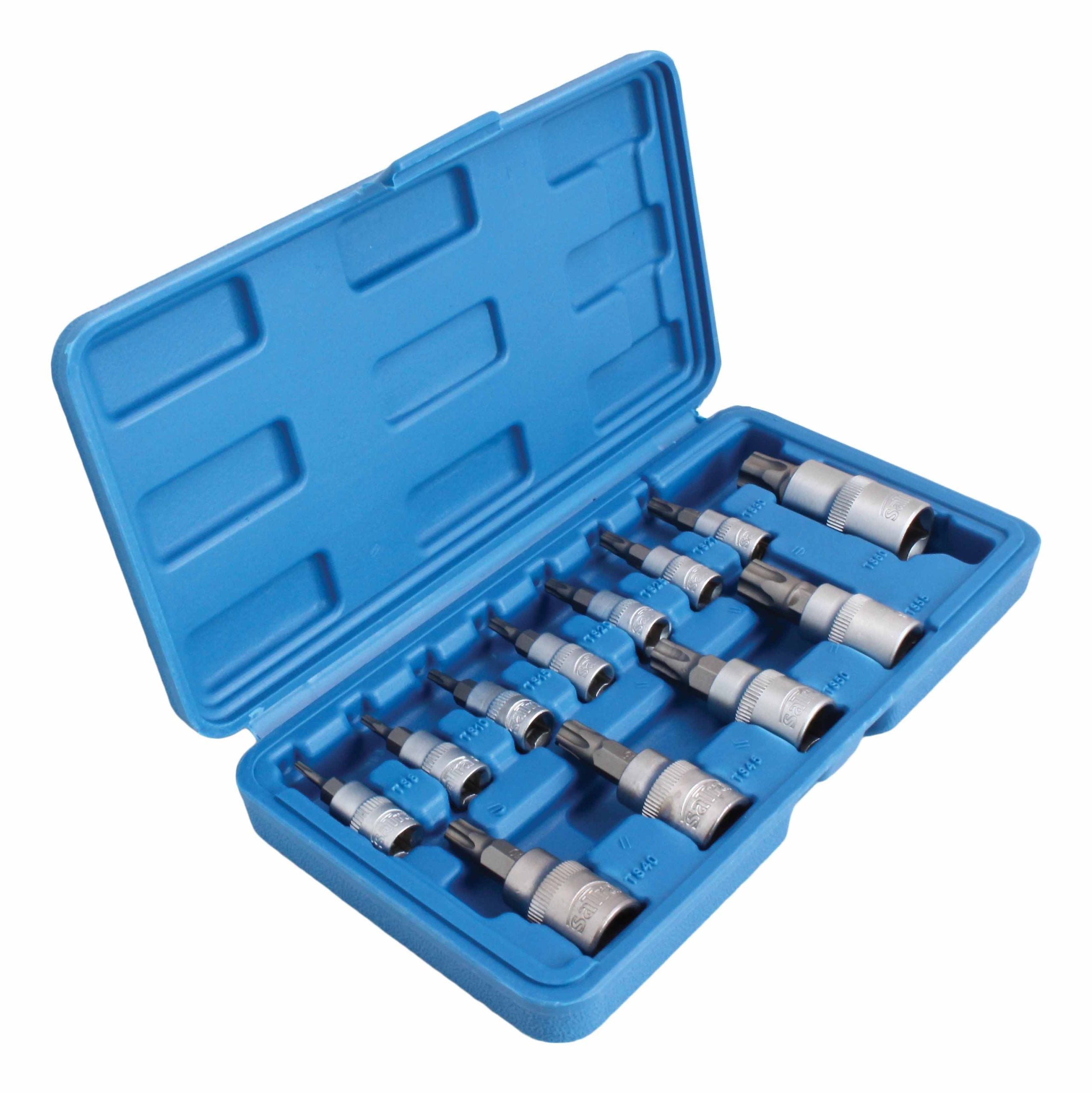 Sada Torx Security nástrčných hlavíc s bitom - kľúčov, TS8 - TS60, 12ks