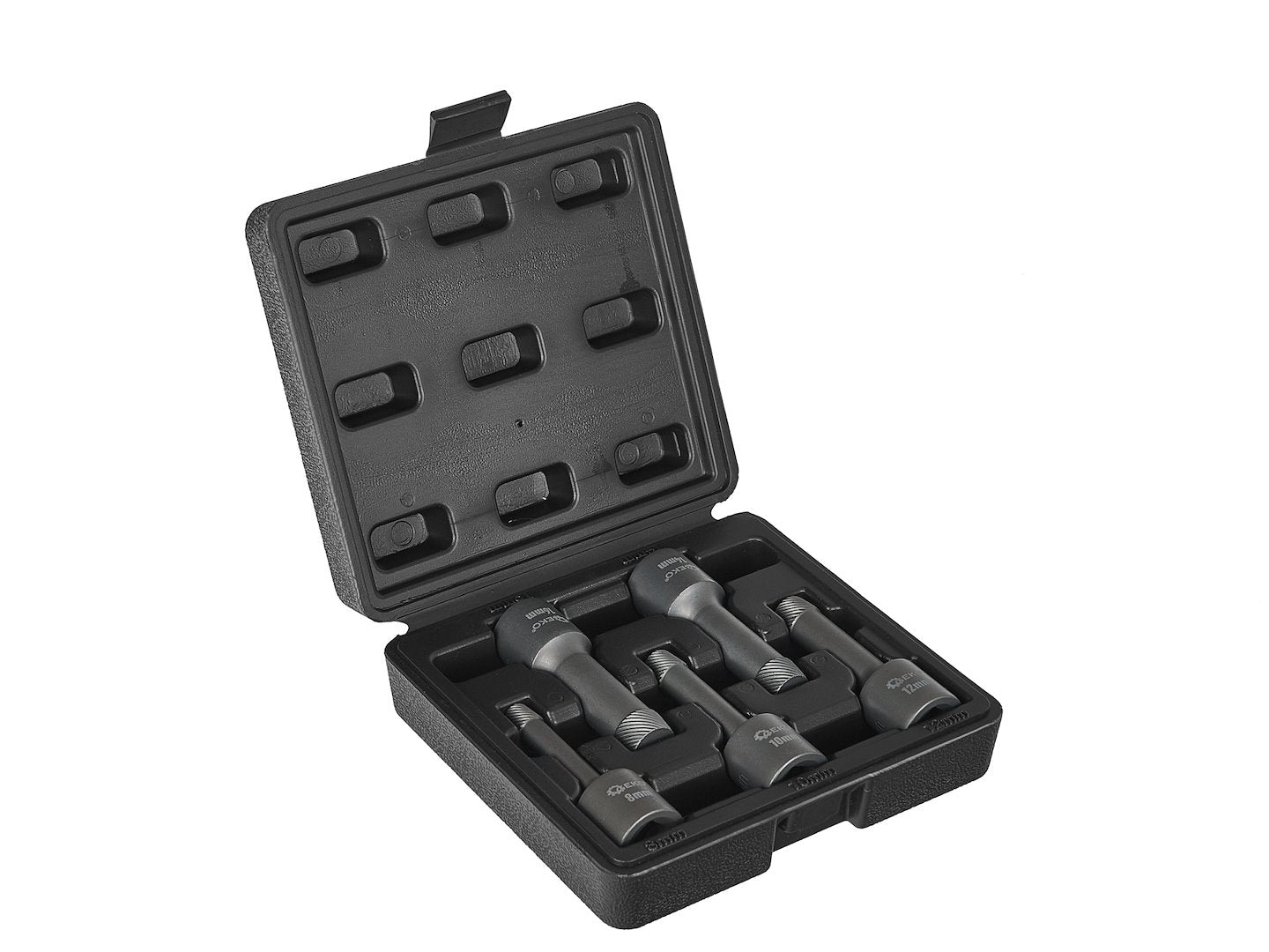 Sada vyťahovákov na poškodené a zalomené skrutky 1/2'', 8 - 16mm, SNCM+V, 5ks, Geko