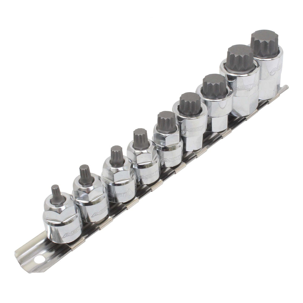 Sada XZN nástrčných hlavíc s bitom - kľúčov, M4 - M18, 3/8'' - 1/2'', 9ks