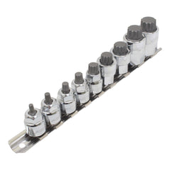 Sada XZN nástrčných hlavíc s bitom - kľúčov, M4 - M18, 3/8'' - 1/2'', 9ks