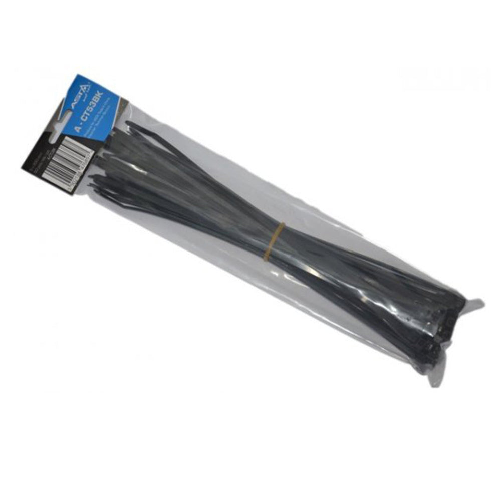 Sťahovacie pásky 5 x 300mm, 50ks, čierna