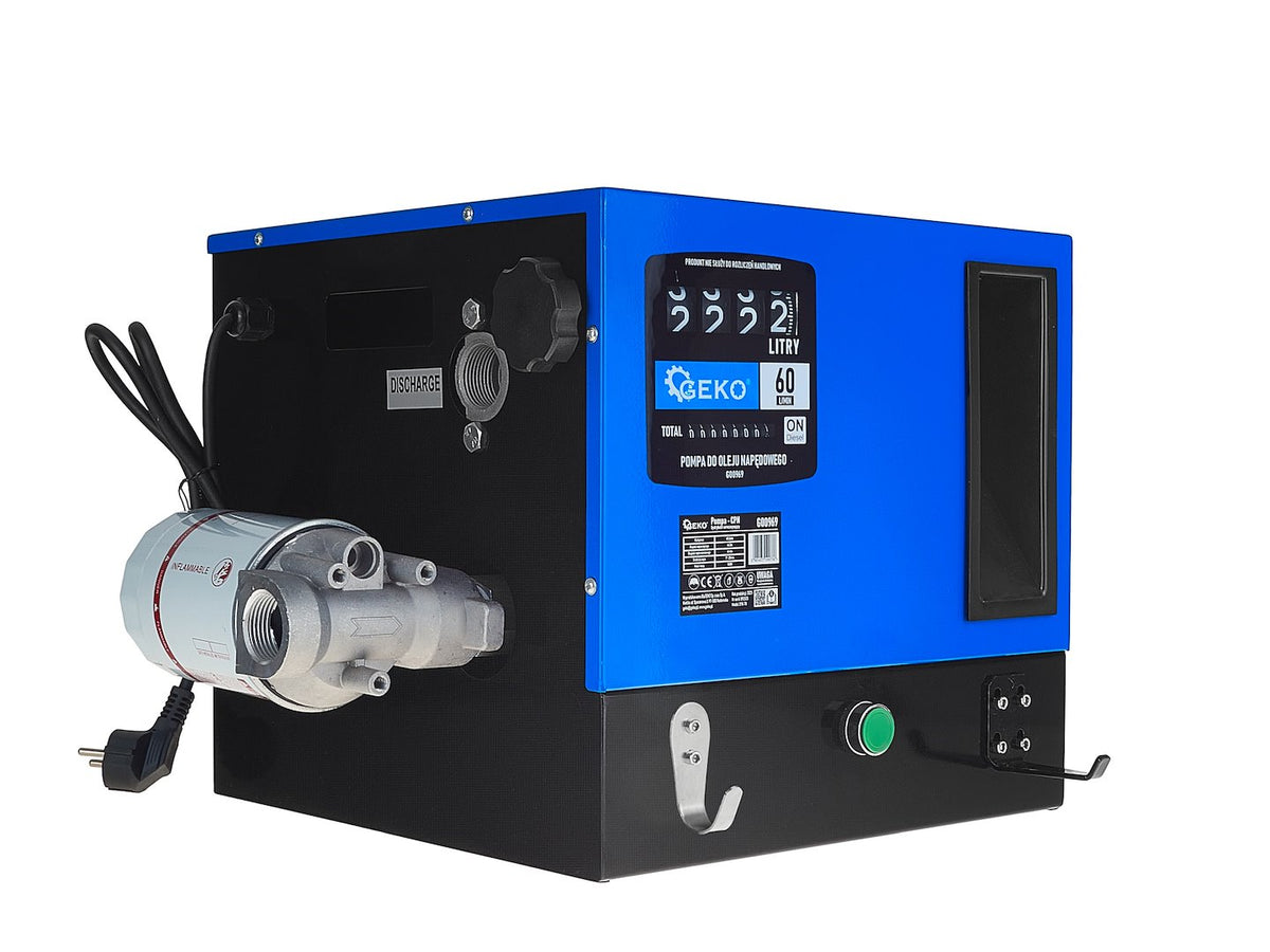 Samonasávacie čerpadlo - pumpa na naftu s prietokomerom a filtrom, 60l/min, 550W Geko