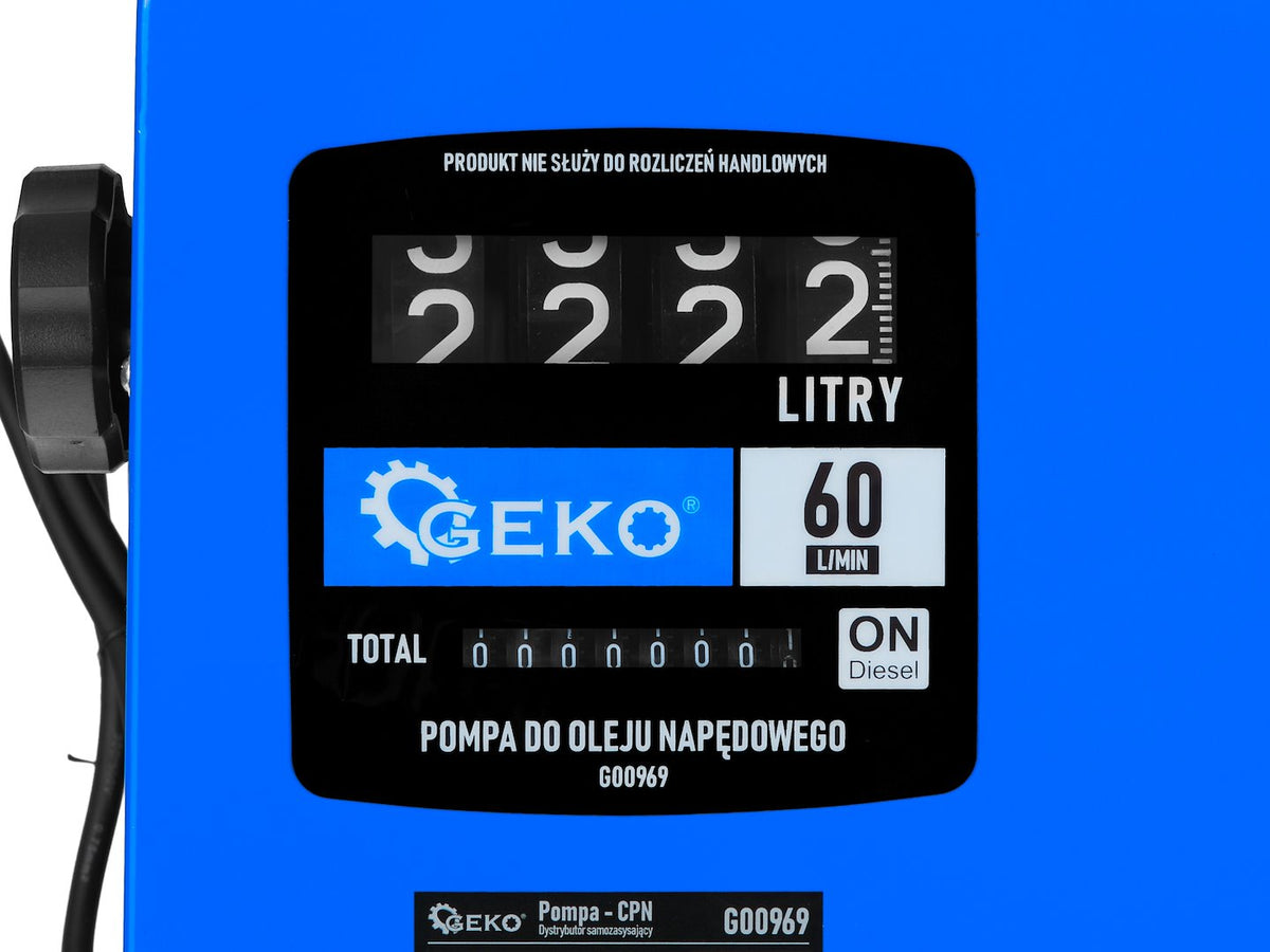 Samonasávacie čerpadlo - pumpa na naftu s prietokomerom a filtrom, 60l/min, 550W Geko