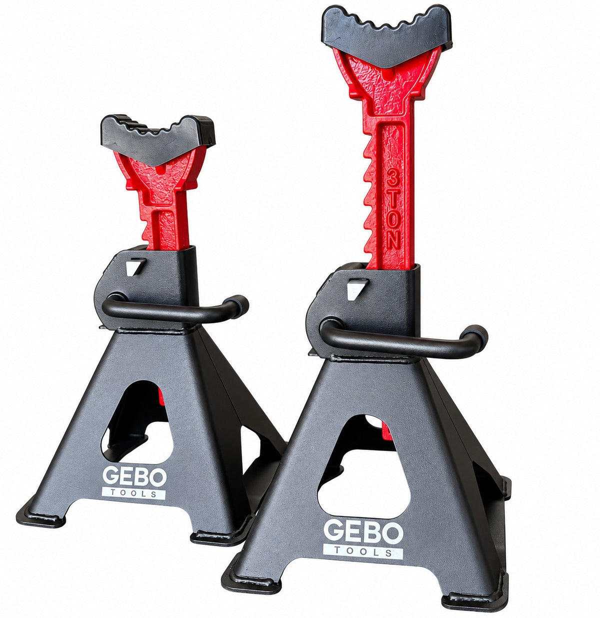 Podpery 2ks, 3t, 29,5 - 43cm, s dvojitým zabezpečením a gumovou podložkou, Gebo Tools
