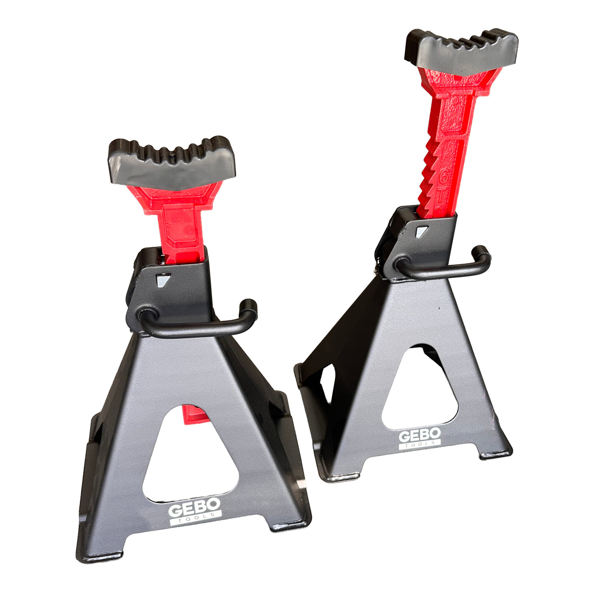 Podpery 2ks, 6t, 39 - 60cm, s dvojitým zabezpečením a gumovou podložkou, Gebo Tools