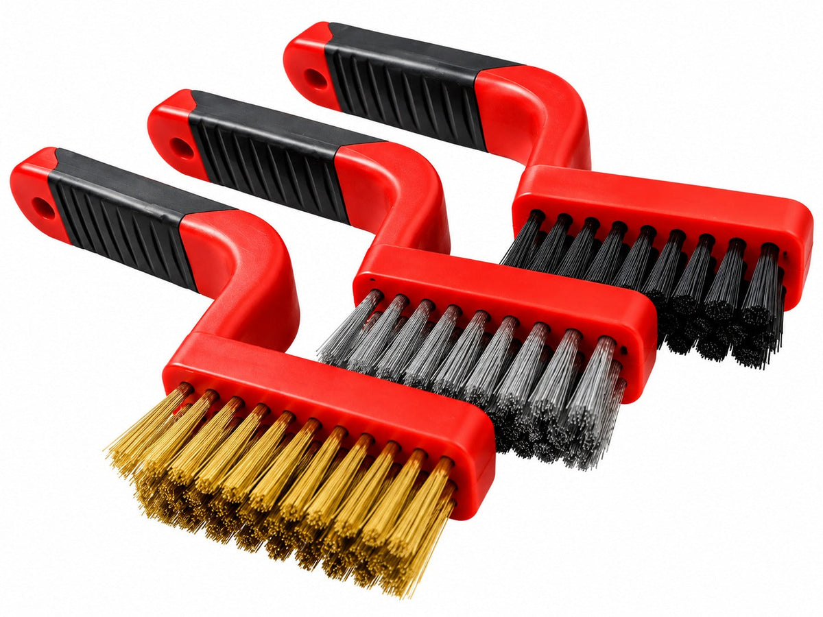 Drôtené kefy na čistenie a odstraňovanie hrdze, sada 3ks, dĺžka 170mm, Gebo Tools
