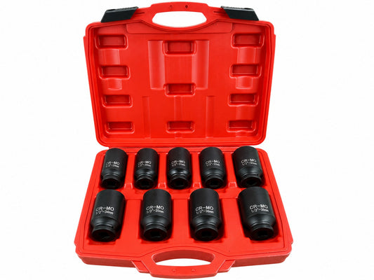 Sada rázových nástrčných hlavíc - kľúčov 1/2", 9ks, 29 - 38mm, PSA, VAG, BMW Gebo Tools