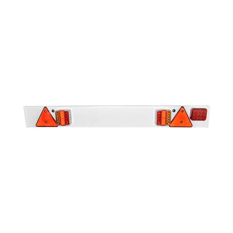 Svetelná lišta na príves 1220mm, 2x LED svetlo, 1x LED hmlové svetlo, 2x reflexný trojuholník, kábel 6m a 7-pinová zástrčka 12/24V
