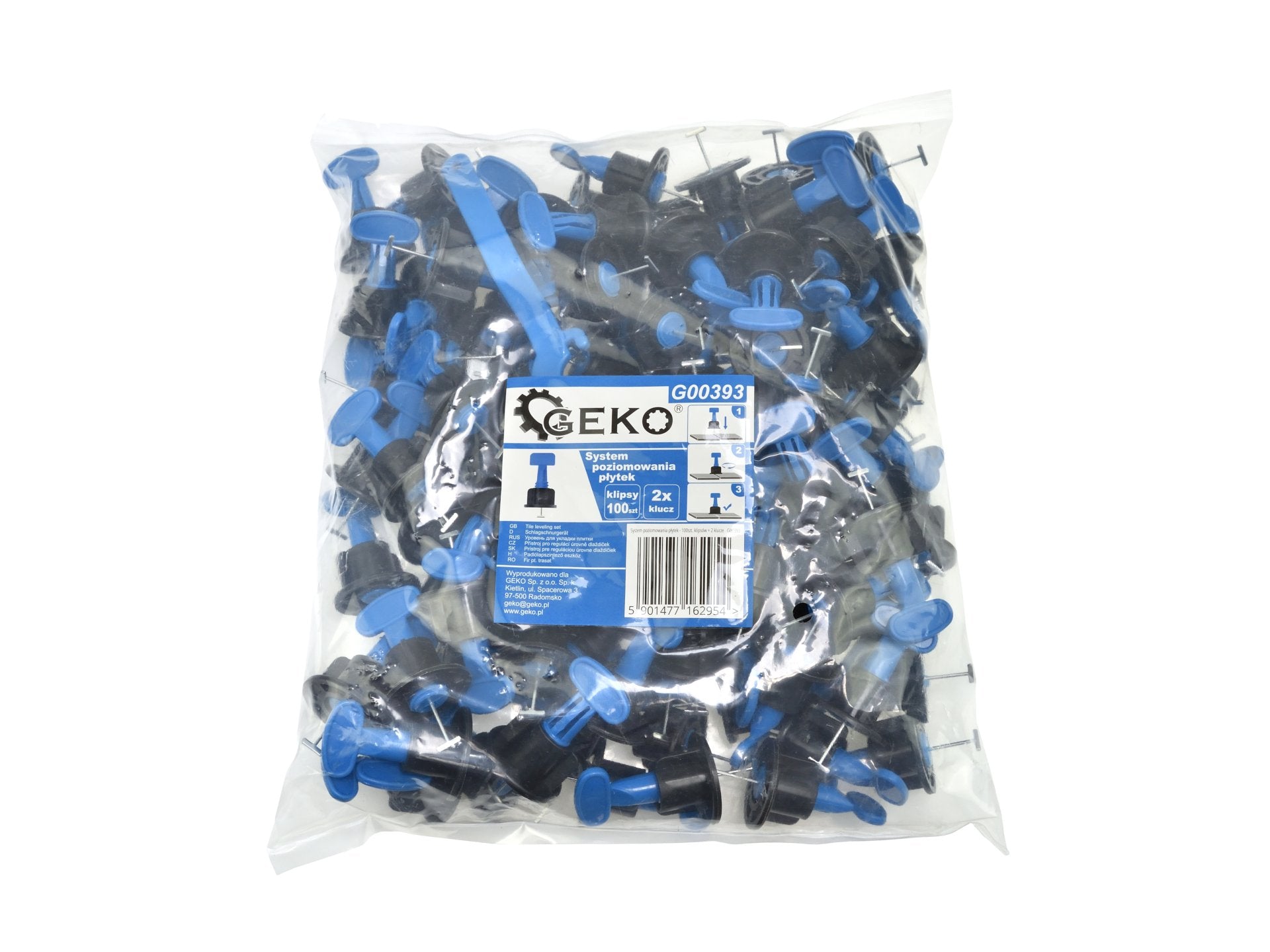 Súprava klipov, svoriek a klinov na niveláciu a vyrovnanie keramických obkladov a dlažby 102 kusov