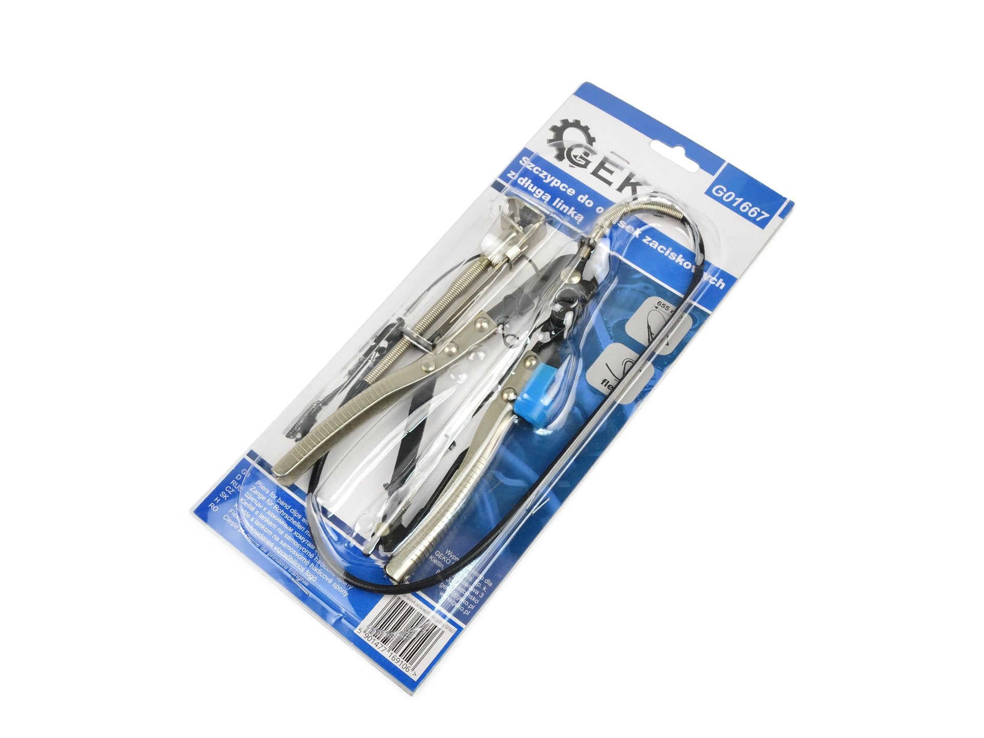 Kliešte na spony s lankom 655mm Geko