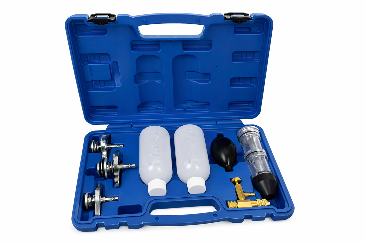 Tester tesnenia hlavy valcov motora - chladiaceho systému, CO2, s adaptérmi, Gebo Tools