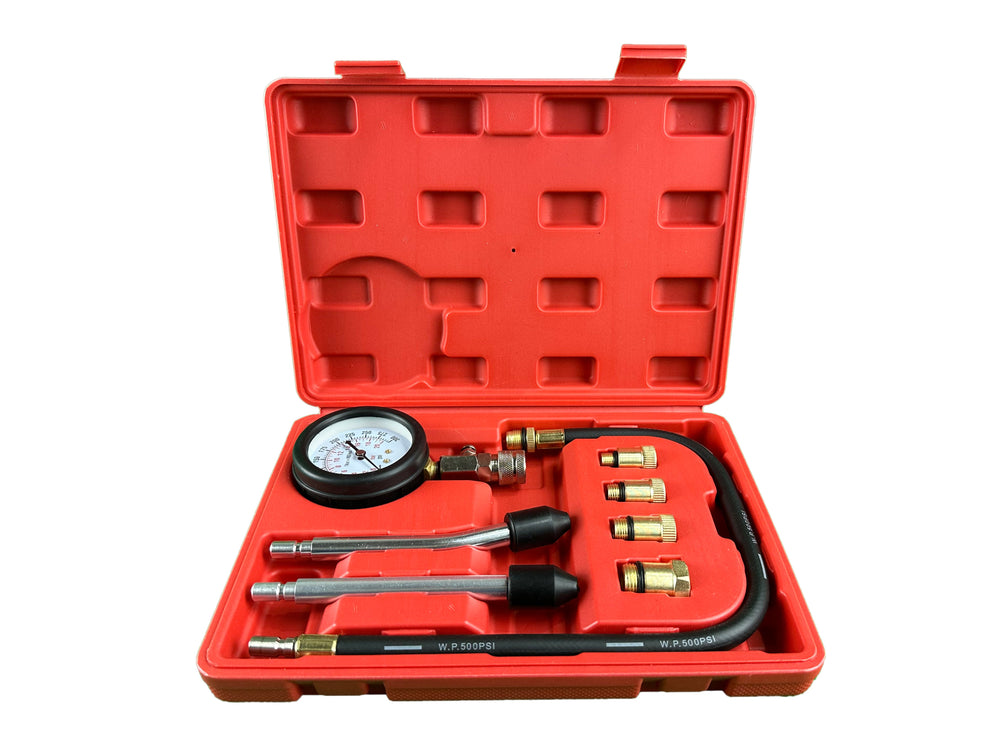 Tester kompresie - kompresiometer pre benzínové motory 8ks Gebo Tools
