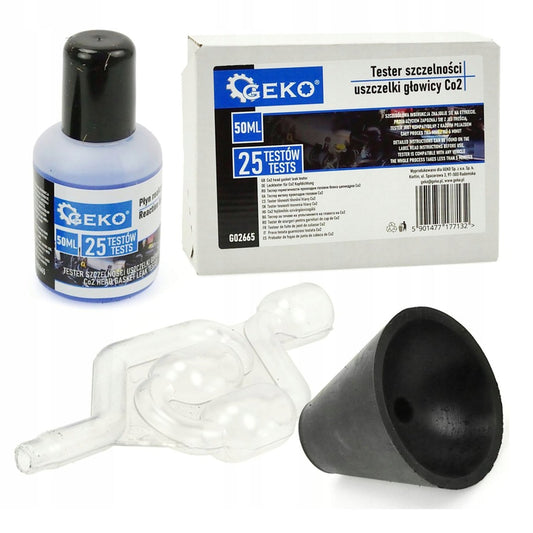 Tester tesnenia hlavy valcov motora - chladiaceho systému, CO2, 25 testov, Geko