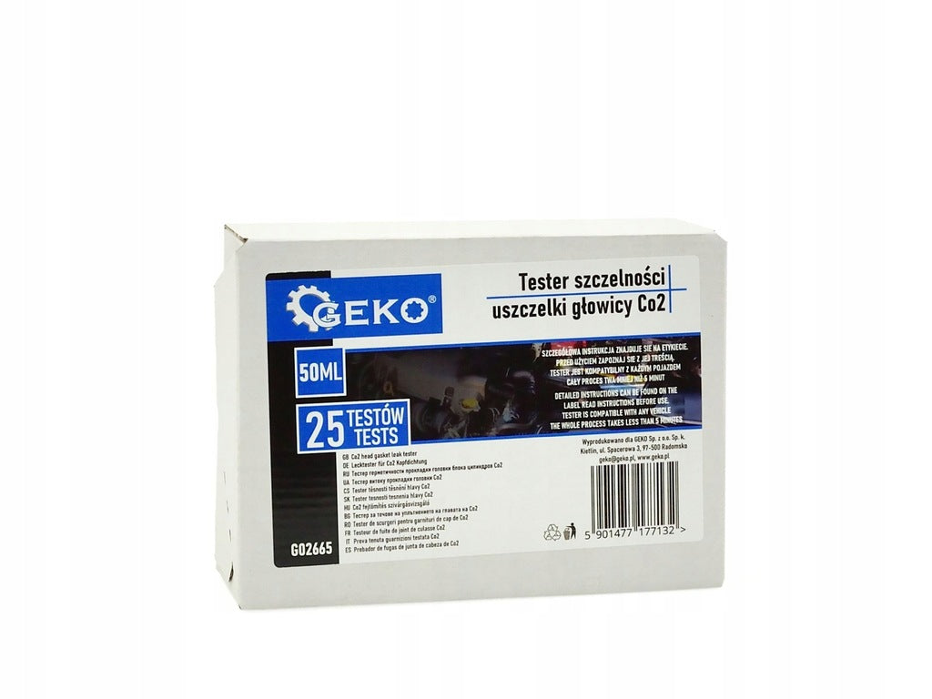 Tester tesnenia hlavy valcov motora - chladiaceho systému, CO2, 25 testov, Geko