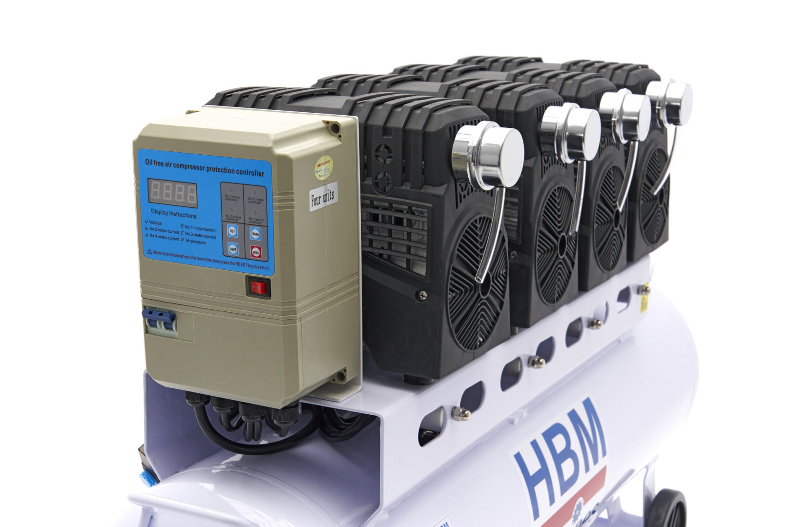 Tichý bezolejový kompresor 120l 10bar HBM Machines Holandsko