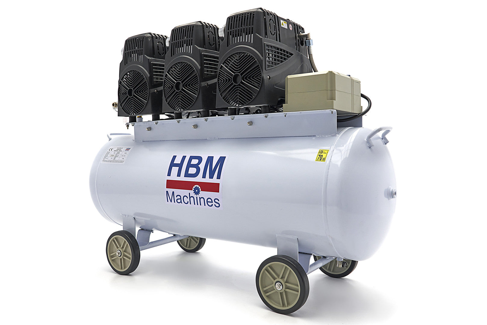 Tichý bezolejový kompresor 150l 10bar HBM Machines Holandsko