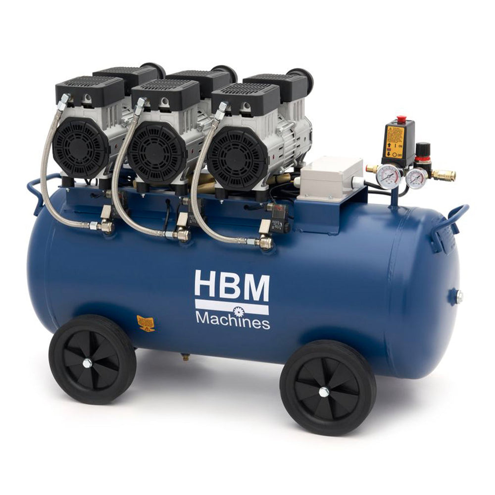 Tichý bezolejový kompresor 90l HBM Machines