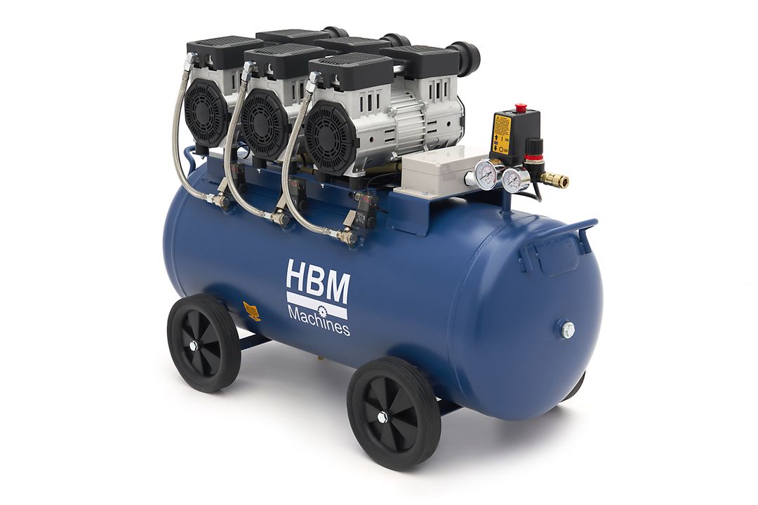 Tichý bezolejový kompresor 90l HBM Machines