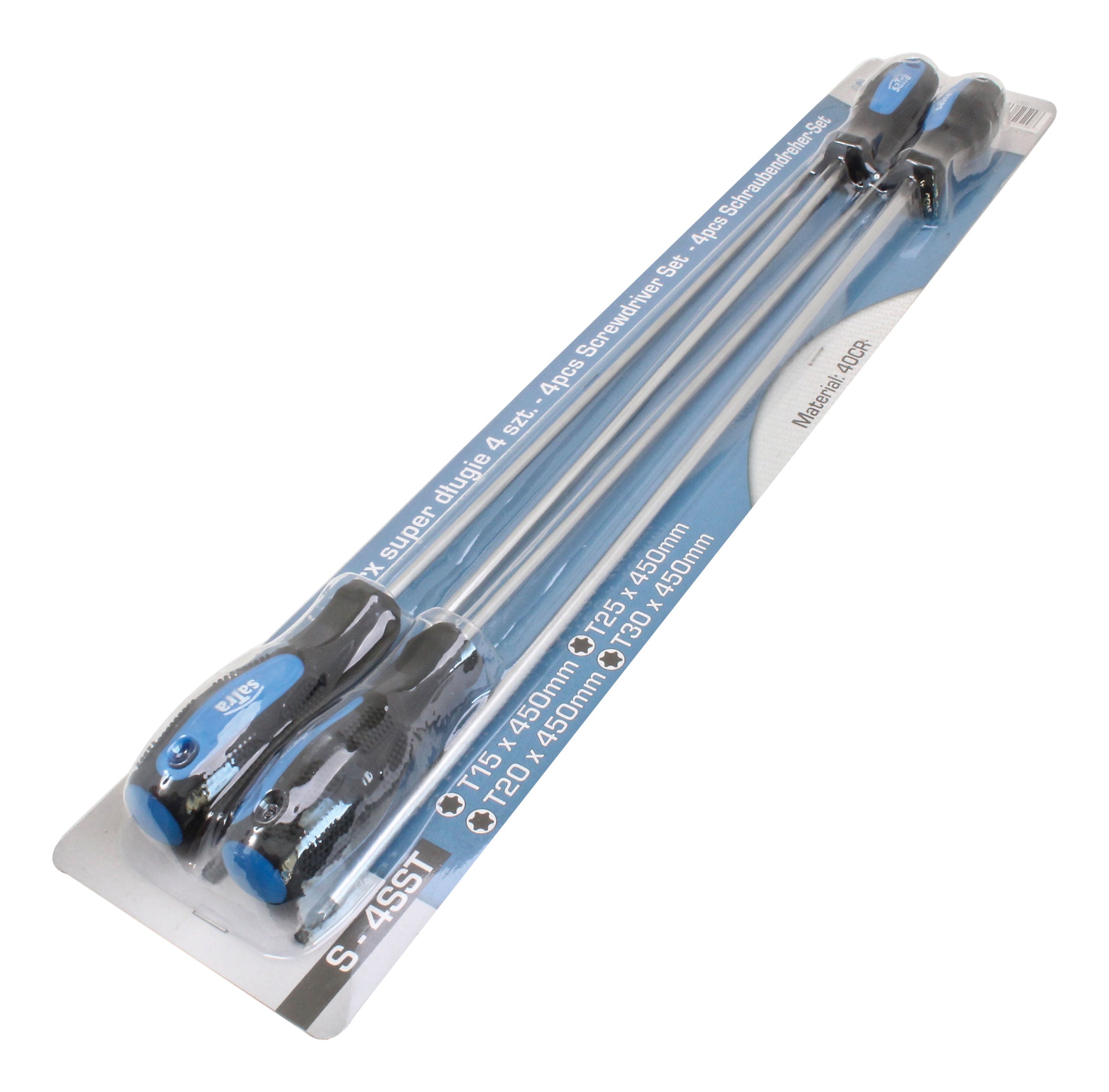 Torx skrutkovač, dlhý 450mm, sada 4ks