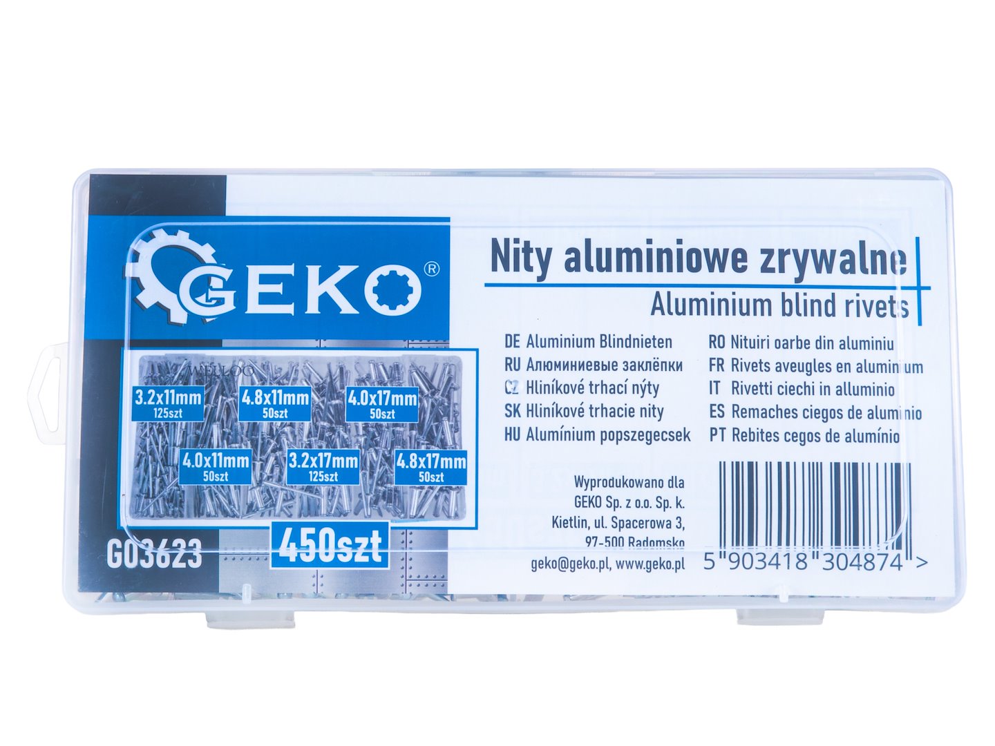 Trhacie nity, 450ks, Geko