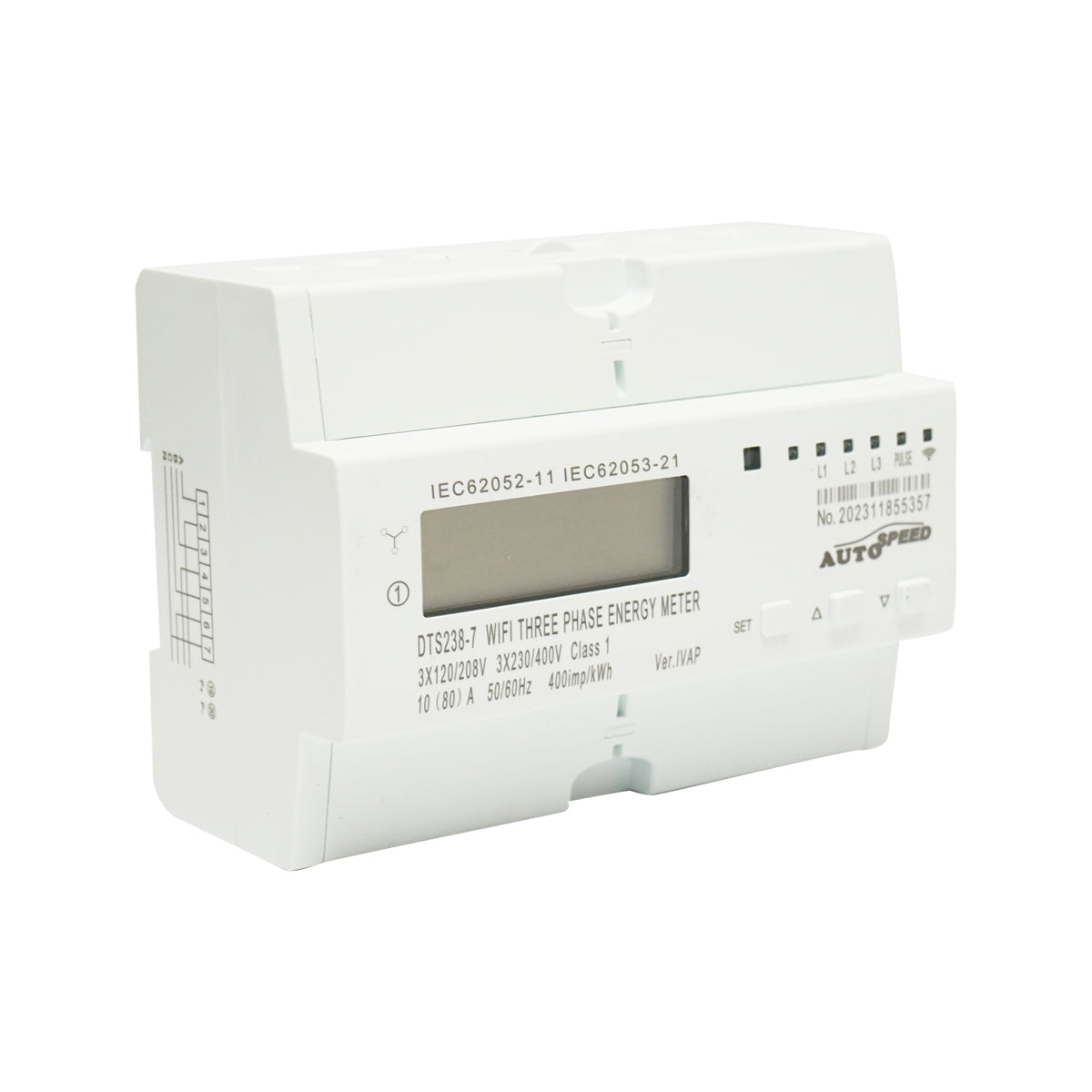 Trojfázový smart wifi inteligentný merač spotreby energie 380V, 80A, DTS238-7 Tuya, Smart Life