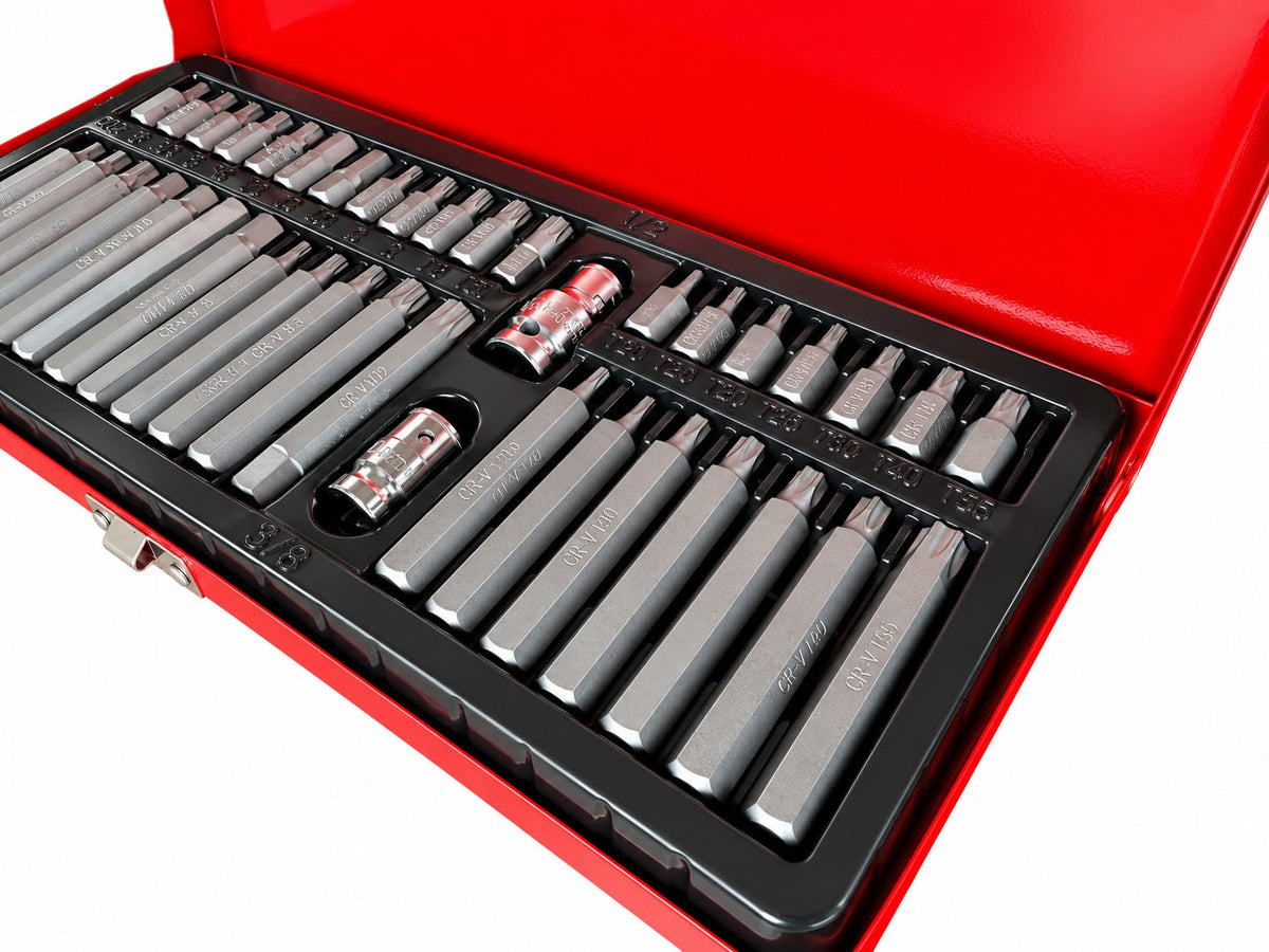 Sada bitov Imbus, Torx, XZN, Hex, Spline, 40ks, v kovovom kufríku, Gebo Tools