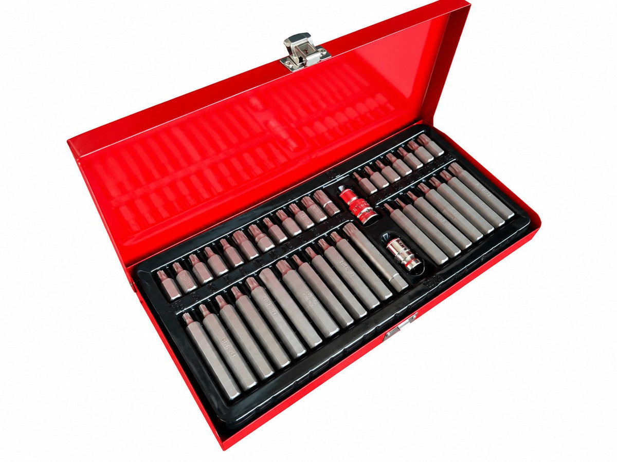 Sada bitov Imbus, Torx, XZN, Hex, Spline, 40ks, v kovovom kufríku, Gebo Tools