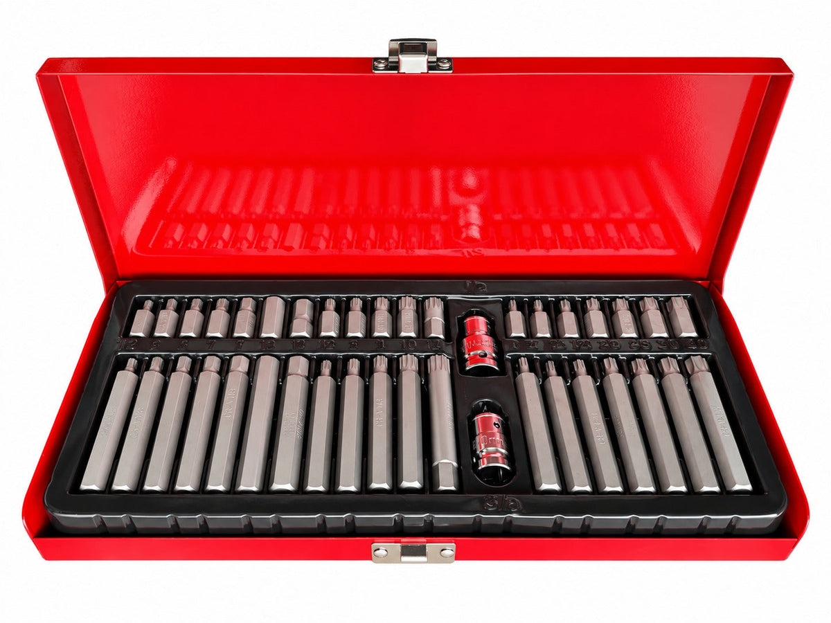 Sada bitov Imbus, Torx, XZN, Hex, Spline, 40ks, v kovovom kufríku, Gebo Tools