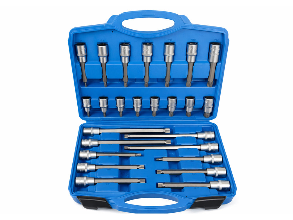 Sada nástrčných kľúčov - hlavíc s bitmi XZN M Spline, 1/2'', 26ks Gebo Tools