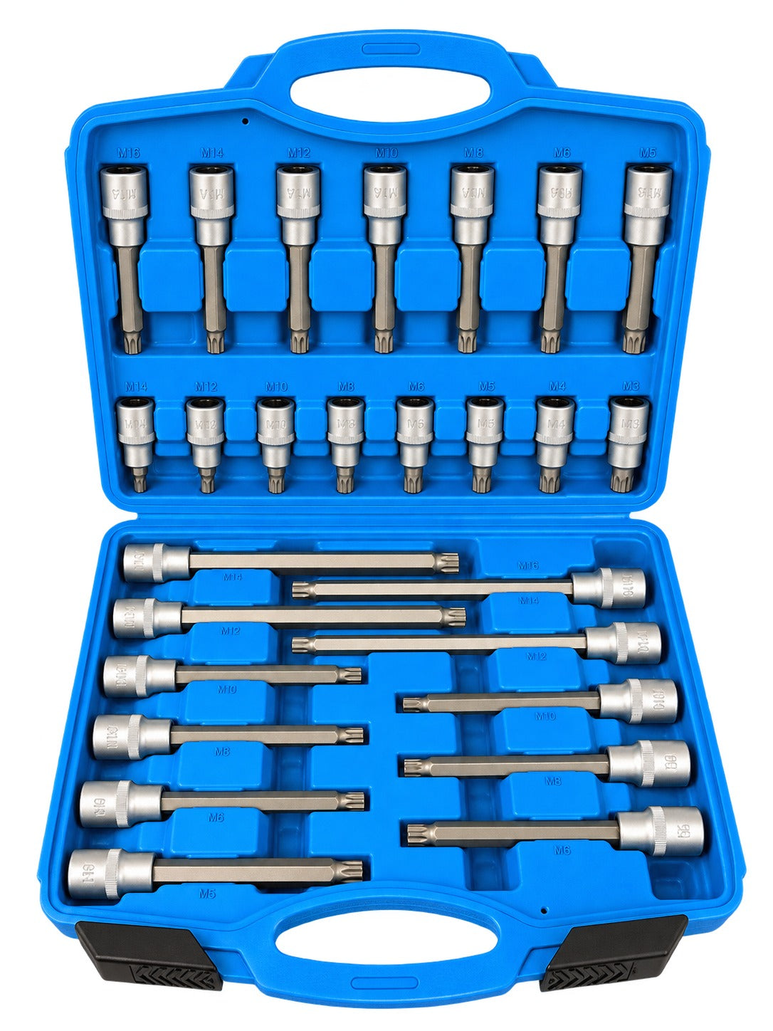 Sada nástrčných kľúčov - hlavíc s bitmi XZN M Spline, 1/2'', 26ks Gebo Tools