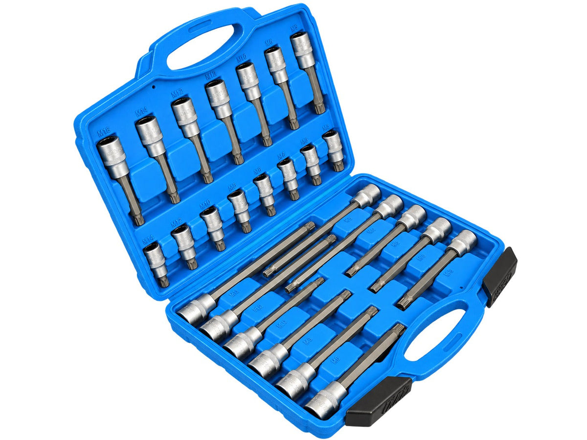 Sada nástrčných kľúčov - hlavíc s bitmi XZN M Spline, 1/2'', 26ks Gebo Tools