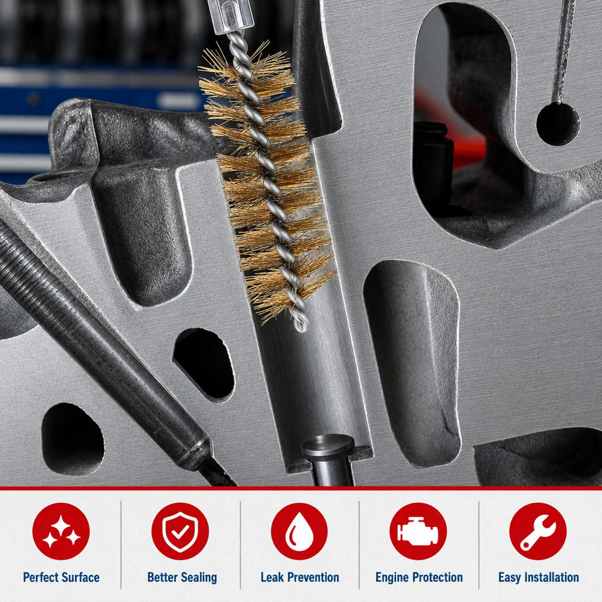 Sada kefiek na čistenie sediel vstrekovačov diesel Gebo Tools