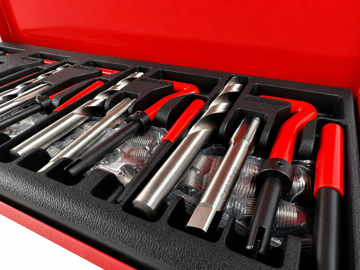 Sada na opravu závitov M5, M6, M8, M10, M12, 131ks Gebo Tools