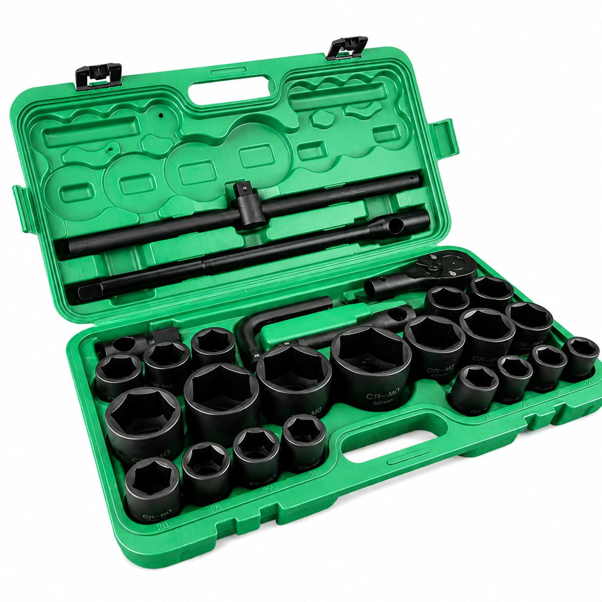 Sada metrických rázových hlavíc - kľúčov, s račňou 3/4" - 1", 26ks Gebo Tools