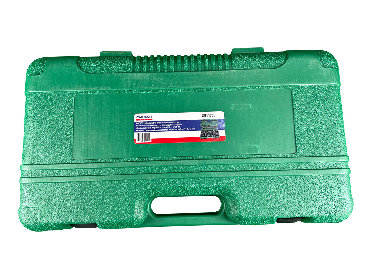 Sada metrických rázových hlavíc - kľúčov, s račňou 3/4" - 1", 26ks Gebo Tools