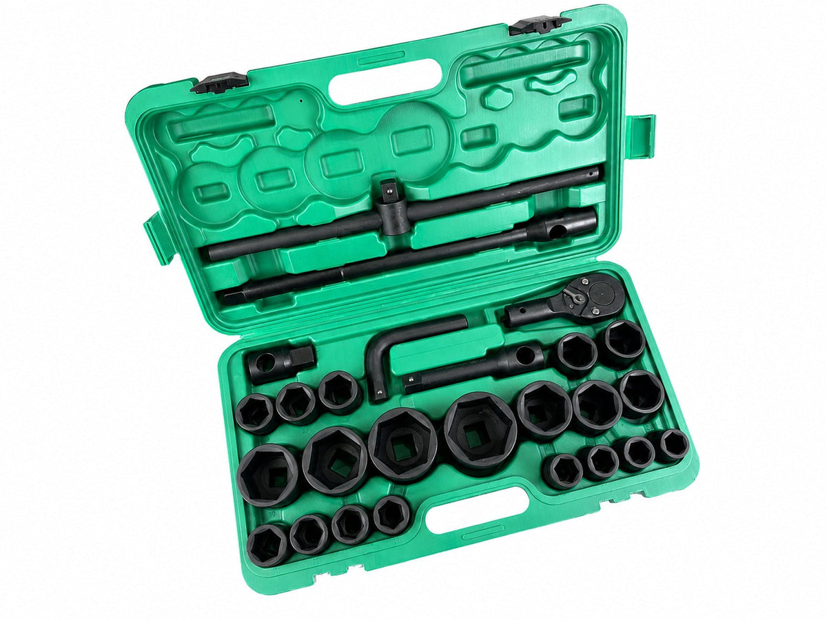 Sada metrických rázových hlavíc - kľúčov, s račňou 3/4" - 1", 26ks Gebo Tools