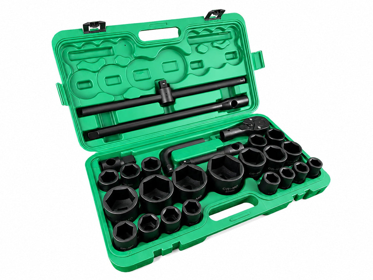 Sada metrických rázových hlavíc - kľúčov, s račňou 3/4" - 1", 26ks Gebo Tools
