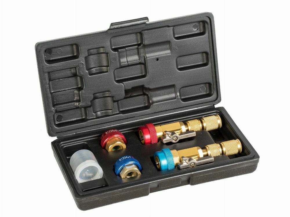 Sada rýchlospojok s ventilom pre klímu r1234yf a r134a